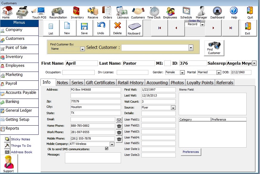 customer management pos software